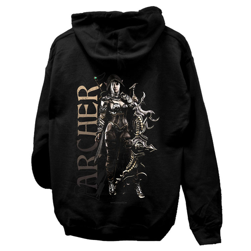  D&D Archer kapucnis pulóver (Fekete)