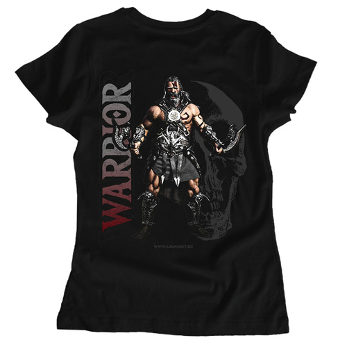  D&amp;D Warrior női póló (Fekete)