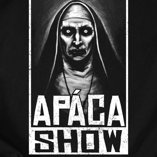 Apáca show kapucnis pulóver (B_Fekete)
