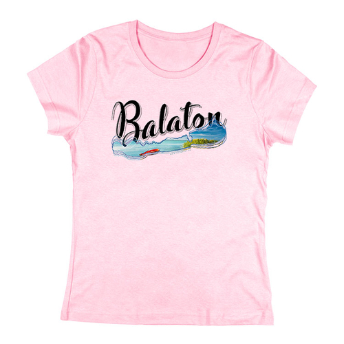 Balaton női póló (Világos rózsaszín)