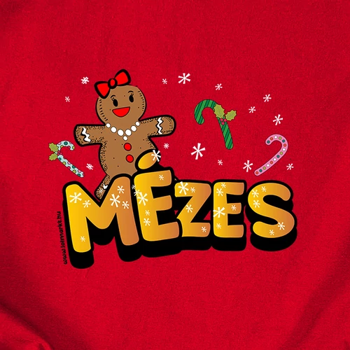 Mézes Kalács karácsonyi páros póló szett (b_piros_női)