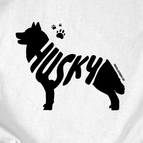 Husky férfi póló (B_Fehér)