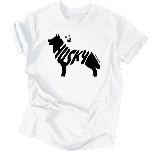 Husky férfi póló (Fehér)