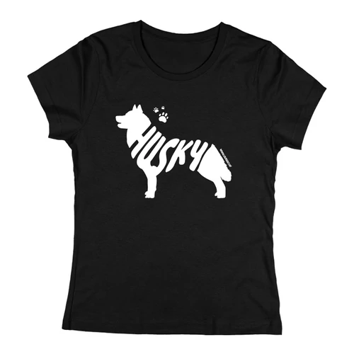 Husky női póló (Fekete)