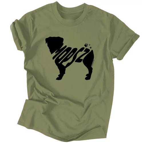 Mopsz férfi póló (Military)