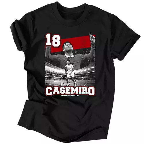 Casemiro szurkolói férfi póló (Fekete)