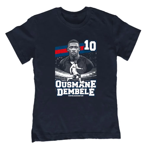 Ousmane Dembélé szurkolói gyerek póló (Sötétkék)