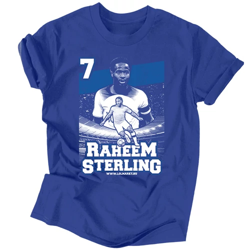 Raheem Sterling férfi póló (Királykék)