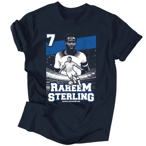 Raheem Sterling férfi póló (Sötétkék)
