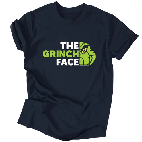 The grinch face férfi póló (Sötétkék)