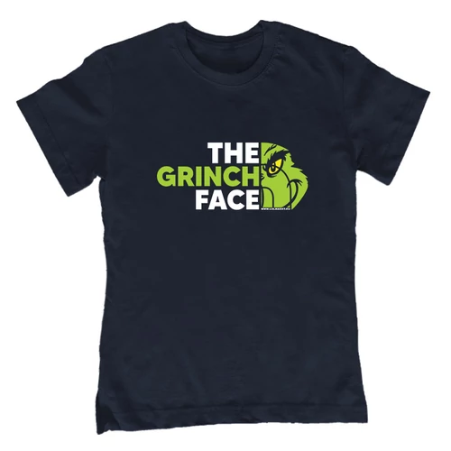 The grinch face gyerek póló (Sötétkék)