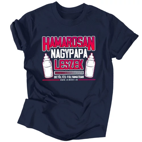 Nagypapa leszek férfi póló (Sötétkék)