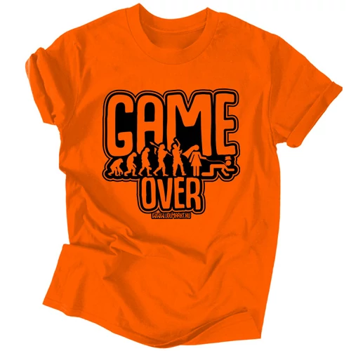 Game over evolúció férfi póló (Narancs)