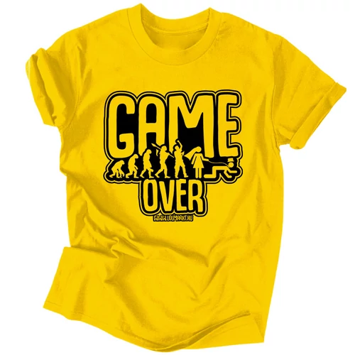 Game over evolúció férfi póló (Citrom)