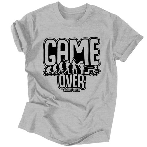 Game over evolúció férfi póló (Szürke)