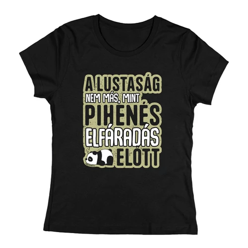 A lustaság női póló (Fekete)