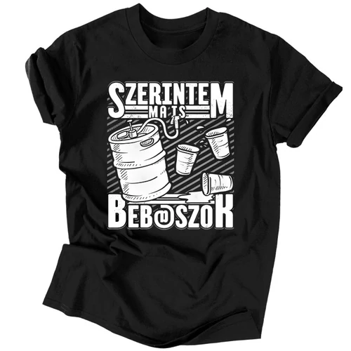 Ma is bebaszok férfi póló (Fekete)