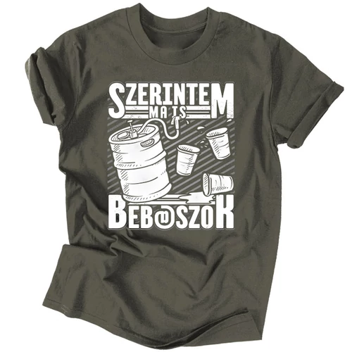 Ma is bebaszok férfi póló (Grafit)