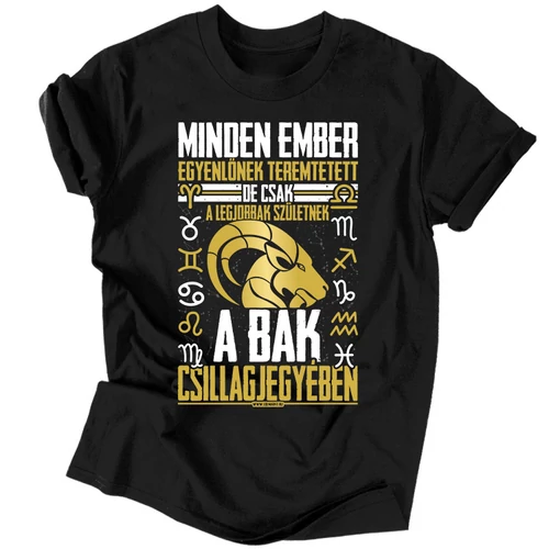 Minden ember (horoszkópos) férfi póló (Fekete)