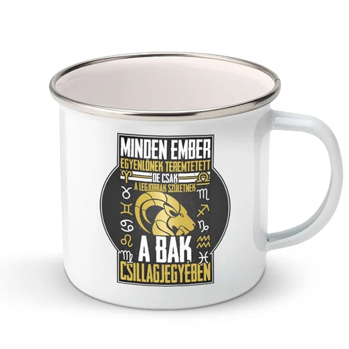  Minden ember (horoszkópos) (bak) fém bögre (Fehér)