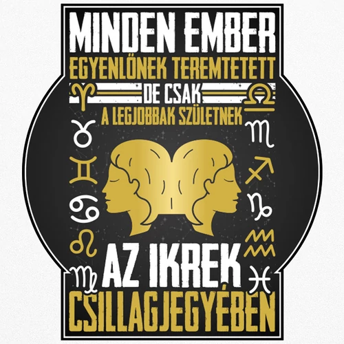 Minden ember (horoszkópos) (ikrek) fém bögre (B_fehér