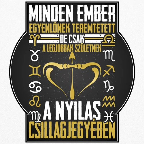 Minden ember (horoszkópos) (nyilas) fém bögre (B_fehér
