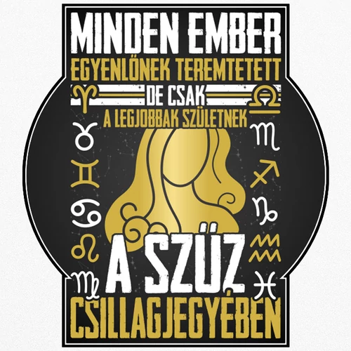 Minden ember (horoszkópos) (szűz) fém bögre (B_fehér