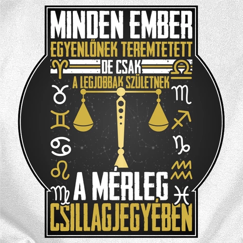 Minden ember (horoszkópos) (mérleg) kis párna (B_fehér)