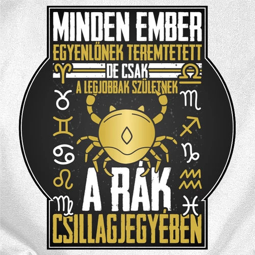 Minden ember (horoszkópos) (rák) kis párna (B_fehér)