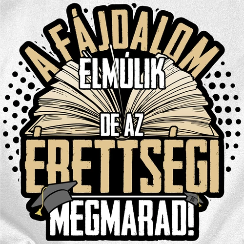 Az érettségi megmarad férfi kis párna (B_Fehér)