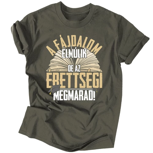 Az érettségi megmarad férfi póló (Grafit)