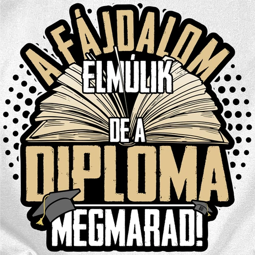 A diploma megmarad kis párna (B_Fehér)