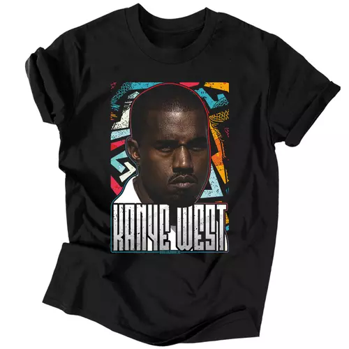 Kanye West férfi póló (Fekete)