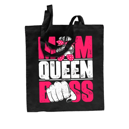 Mom boss vászontáska (Fekete)