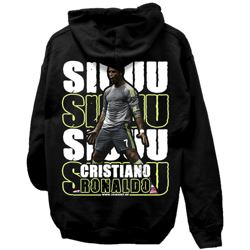  C. Ronaldo Siuuu kapucnis pulóver (Fekete)