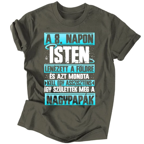 Megszülettek a nagypapák férfi póló (Grafit)