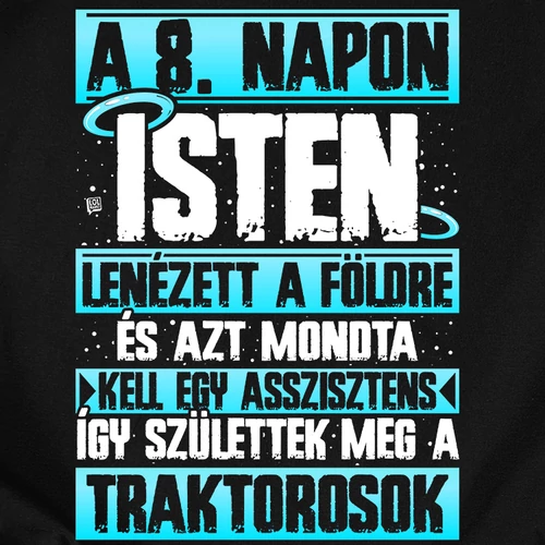 Megszülettek a traktorosok férfi póló (B_fekete)