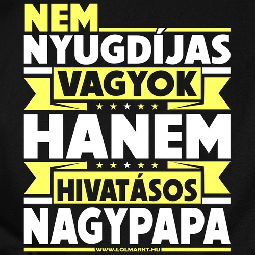 Hivatásos nagypapa férfi póló (b_fekete)