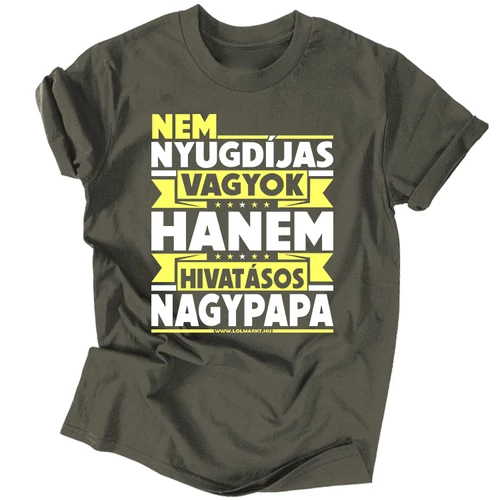 Hivatásos nagypapa férfi póló (Grafit)