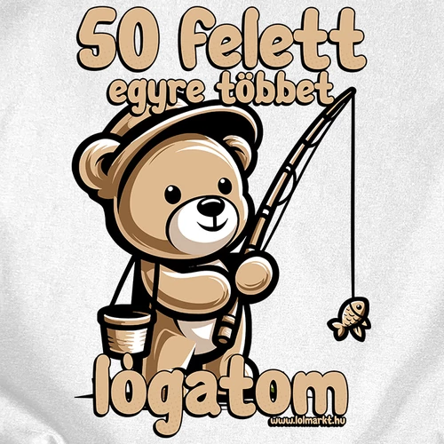 Egyre többet lógatom férfi póló (B_fehér)