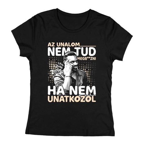200IQ - Ha nem unatkozol női póló (Fekete)