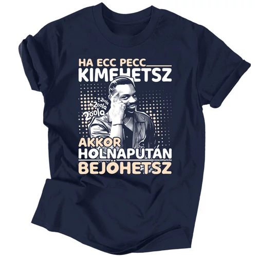 200IQ - Ha ecc pecc kimehetsz férfi póló (Sötétkék)