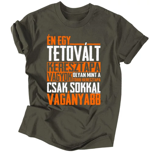 Én egy ... keresztapa vagyok férfi póló (Grafit)