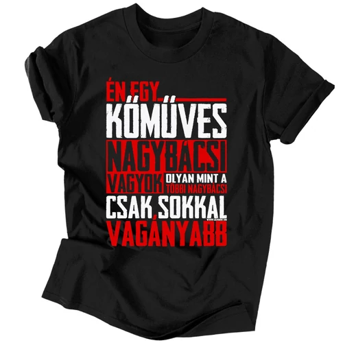 Én egy ... nagybácsi vagyok férfi póló (Fekete)