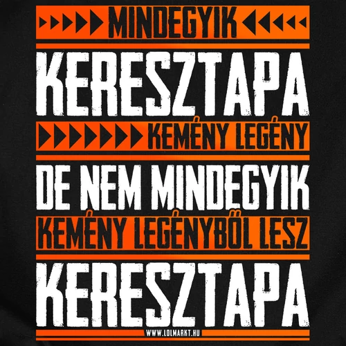 Kemény legény férfi póló (B_fekete)