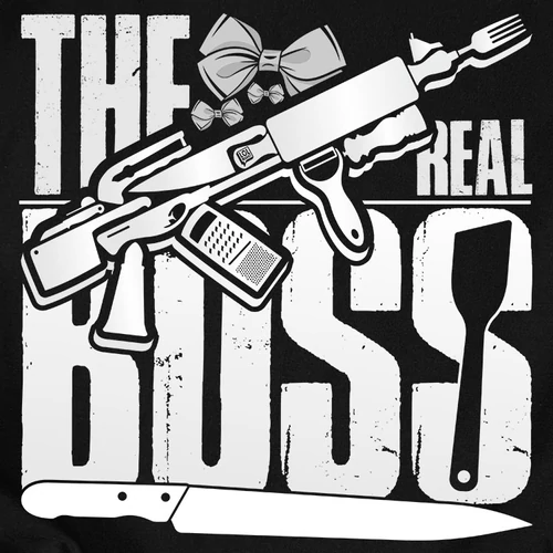 The real boss női póló (B_fekete)
