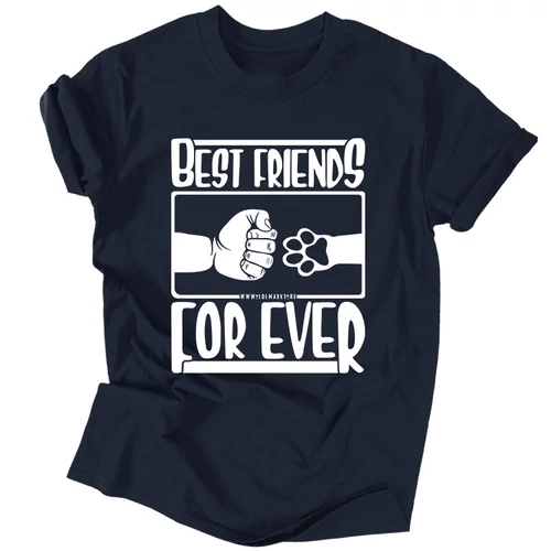 Best friends férfi póló (Sötétkék)