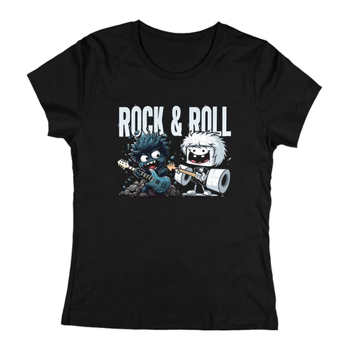Rock & Roll női póló (Fekete)