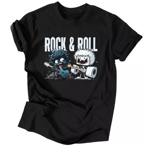 Rock &amp; Roll férfi póló (Fekete)