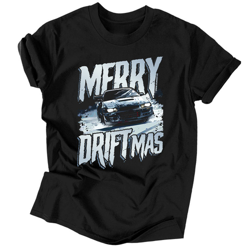 Merry driftmas férfi póló (Fekete)